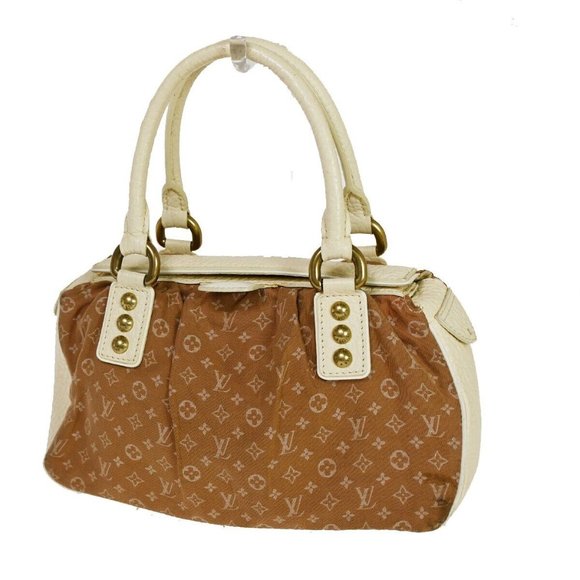 LOUIS VUITTON Trapeze PM Hand Bag Monogram Mini Lin Canvas Camel M40059 38YD108 - Picture 9 of 15